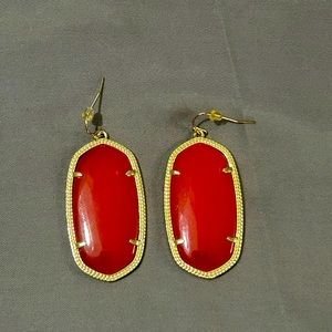 Kendra Scott Earrings Berry Red in Gold